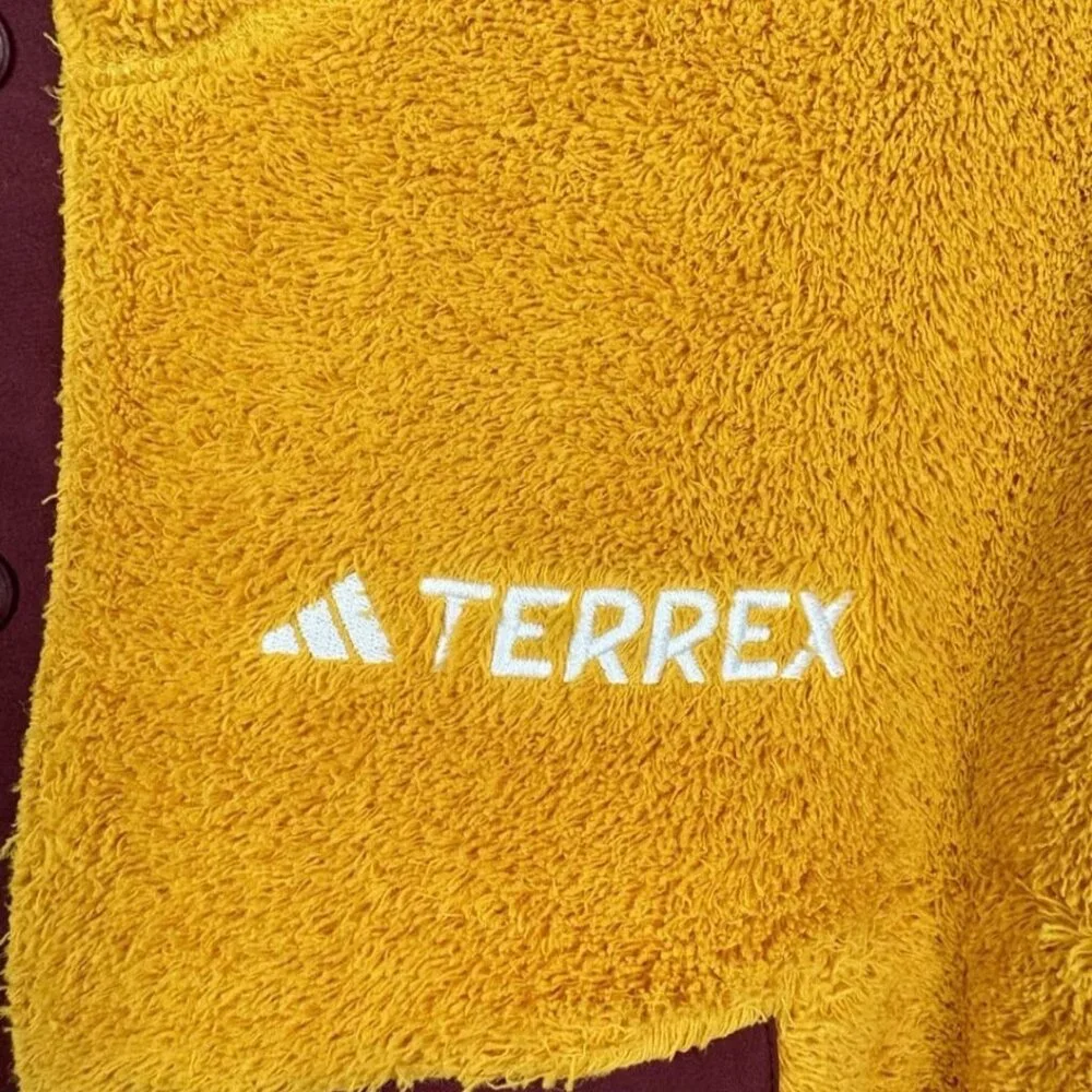 Adidas Men's‎ Terrex XPloric High Pile Snap Fleece Pullover Yellow IB1138 SIZE M